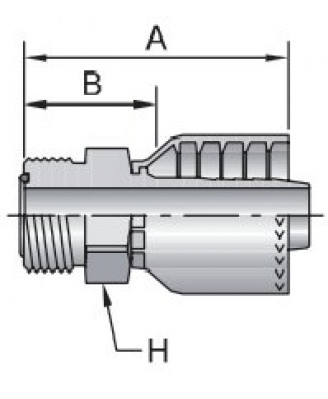 14212F ПЛОСКОЕ УПЛОТНИТЕЛЬНОЕ КОЛЬЦО С НАРУЖНОЙ РЕЗЬБОЙ ORFS/ ISO12151-1-S