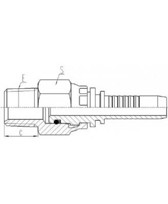 15611SW NPT НАРУЖНАЯ ПОВОРОТНАЯ (КОНУСНОЕ СЕДЛО 60º)