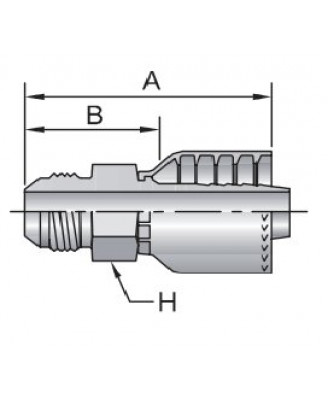 16712F Мужской JIC 37° раструб