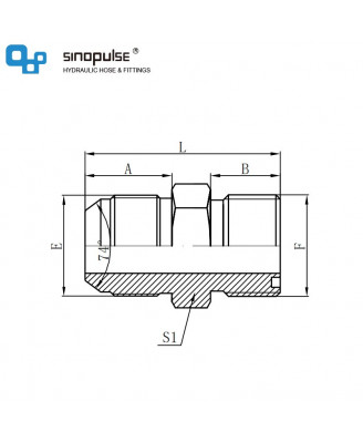 1JF - JIC Мужской конус 74° × ORFS Мужской 1JF - JIC Мужской конус 74° × ORFS Мужской