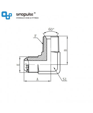 1JN9 - JIC наружная резьба, конус 74° × NPT наружная резьба (колена 90°) 1JN9 - JIC наружная резьба, конус 74° × NPT наружная резьба (колена 90°)