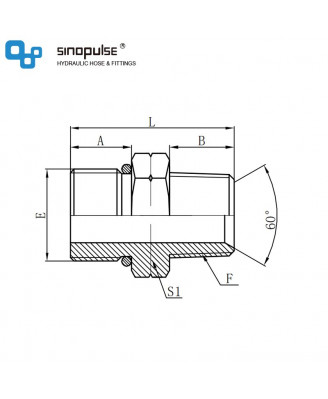 1NO - NPT наружная резьба × SAE уплотнительное кольцо 1NO - NPT наружная резьба × SAE уплотнительное кольцо