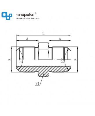 1P - SAE, наружный конус 90° 1P - SAE, наружный конус 90°