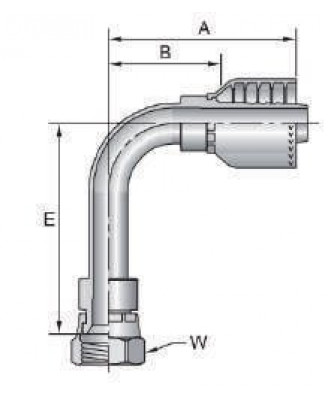 26792F МУФТА JIC 37º FLARE SWIVEL90° ELBOW - ДЛИННЫЙ DROP 26792F МУФТА JIC 37º FLARE SWIVEL90° ELBOW - ДЛИННЫЙ DROP
