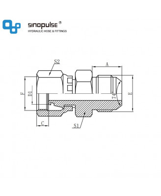 2JC - JIC 74° × метрическая внутренняя резьба 24° уплотнительное кольцо LT 2JC - JIC 74° × метрическая внутренняя резьба 24° уплотнительное кольцо LT