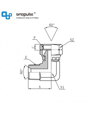 2NU9 - NPT наружная резьба × NPSM внутренняя резьба конус 60° (колена 90°) 2NU9 - NPT наружная резьба × NPSM внутренняя резьба конус 60° (колена 90°)