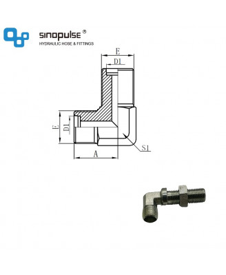 6C9 - 90° метрическая наружная резьба 24° LT переборка 6C9 - 90° метрическая наружная резьба 24° LT переборка