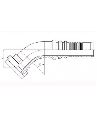 87343 ФЛАНЕЦ 45° SAE 3000 PSI-87343 87343 ФЛАНЕЦ 45° SAE 3000 PSI-87343