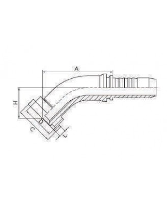 87641 Фланец 45° SAE 6000 PSI / Код 62 Фланец 45°Bent / ISO 12151-3/ SAE J516 - 87641 87641 Фланец 45° SAE 6000 PSI / Код 62 Фланец 45°Bent / ISO 12151-3/ SAE J516 - 87641