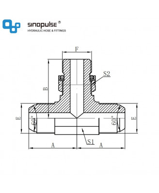 AKGK-OG - тройник с регулируемой резьбой JIS Metric Male × BSP Male O-Ring
