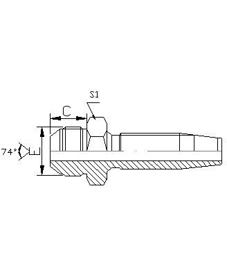 JIC НАРУЖНЫЙ КОНУС 74° 16718-R5 JIC НАРУЖНЫЙ КОНУС 74° 16718-R5